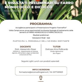 WORKSHOP 02: VISITA CAMPI PROVA E RISULTATI PRELIMINARI SU FARRO MONOCOCCO E DICOCCO